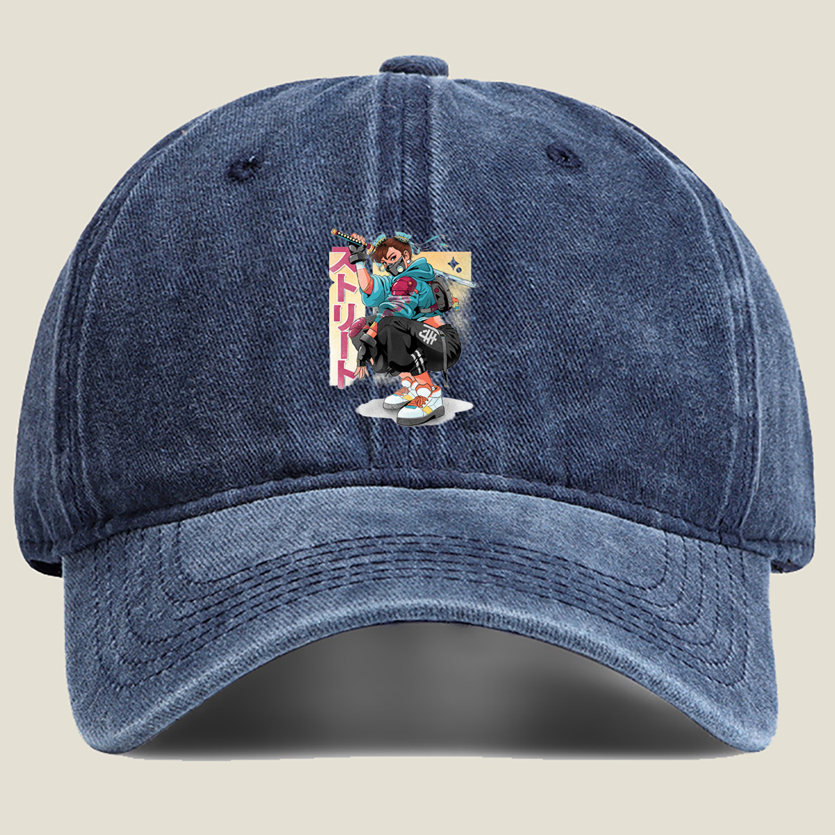 Street Fighter - Cammy - Washed Denim - Baseball Cap