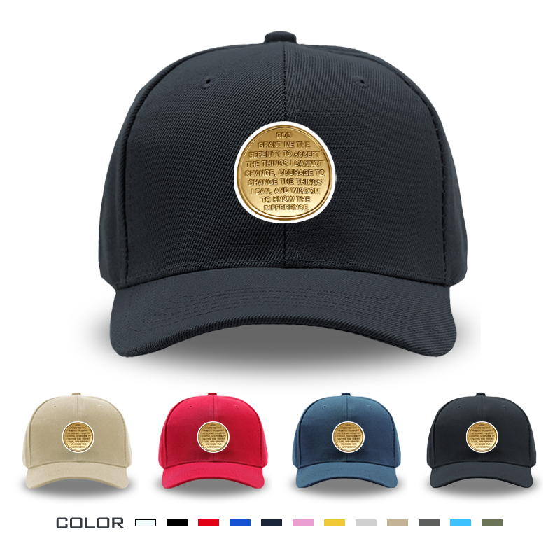 1pc New Baseball Cap with Serenity Prayer Text Print Unisex Adjustable Hat for Outdoor Activities and Daily Wear Suitable for Adults Seeking Inspiration and Calm Mindset