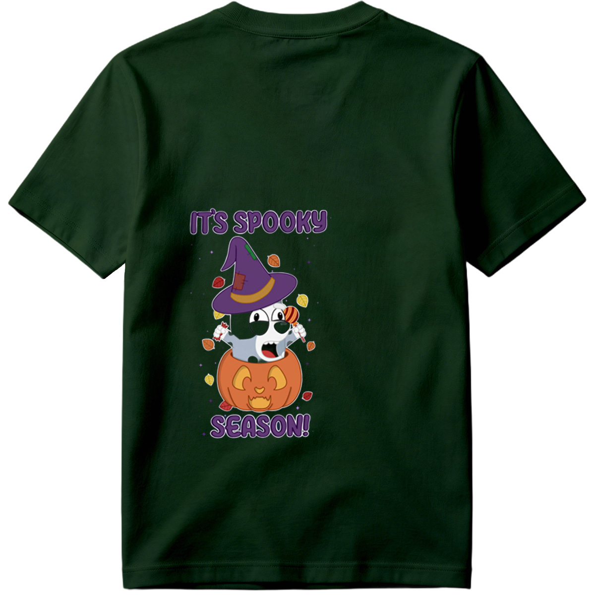 It's Spooky Season! - Dog in Witch Hat and Pumpkin - Tee
