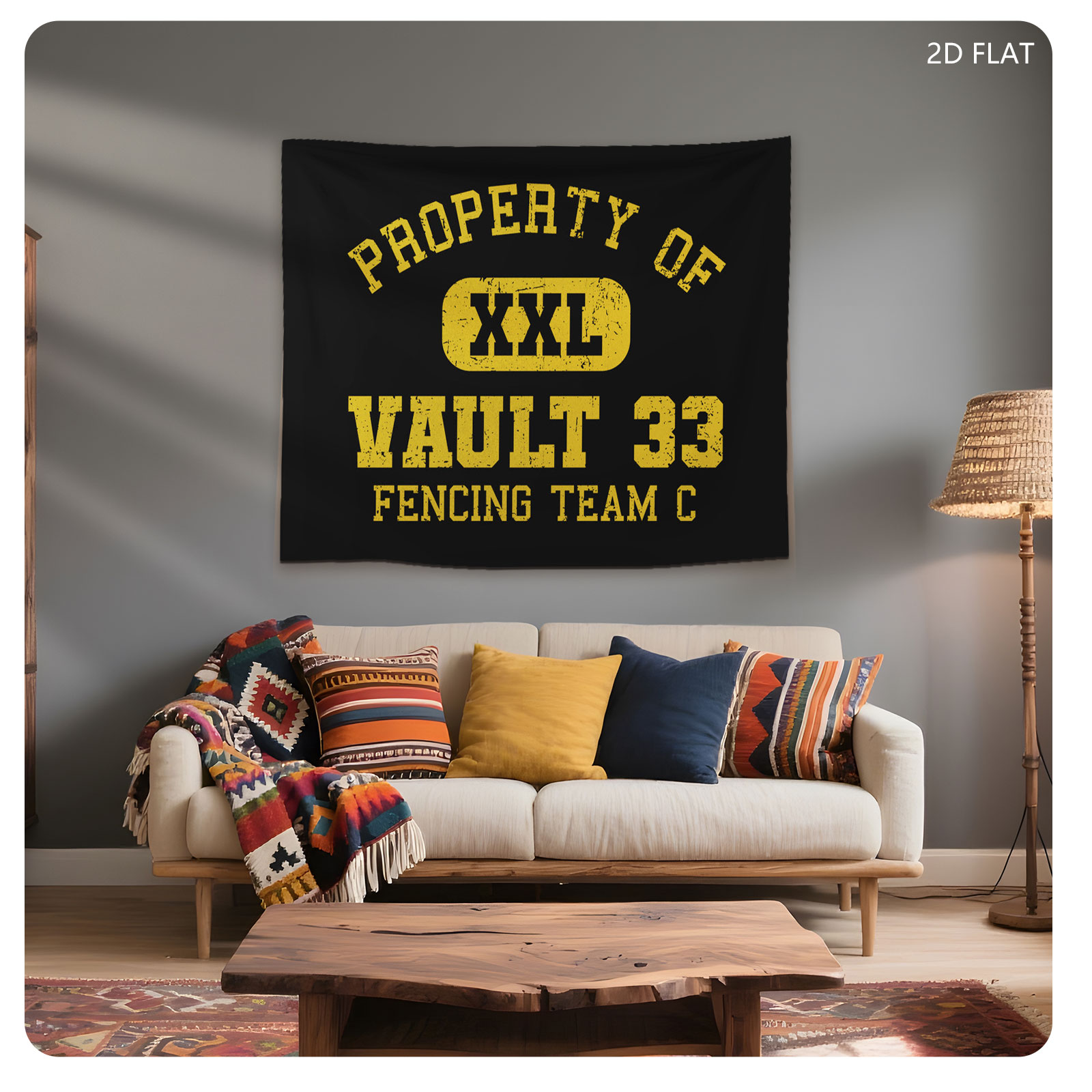 Vault 33 Fencing Team C Property of XXL - Tapestry