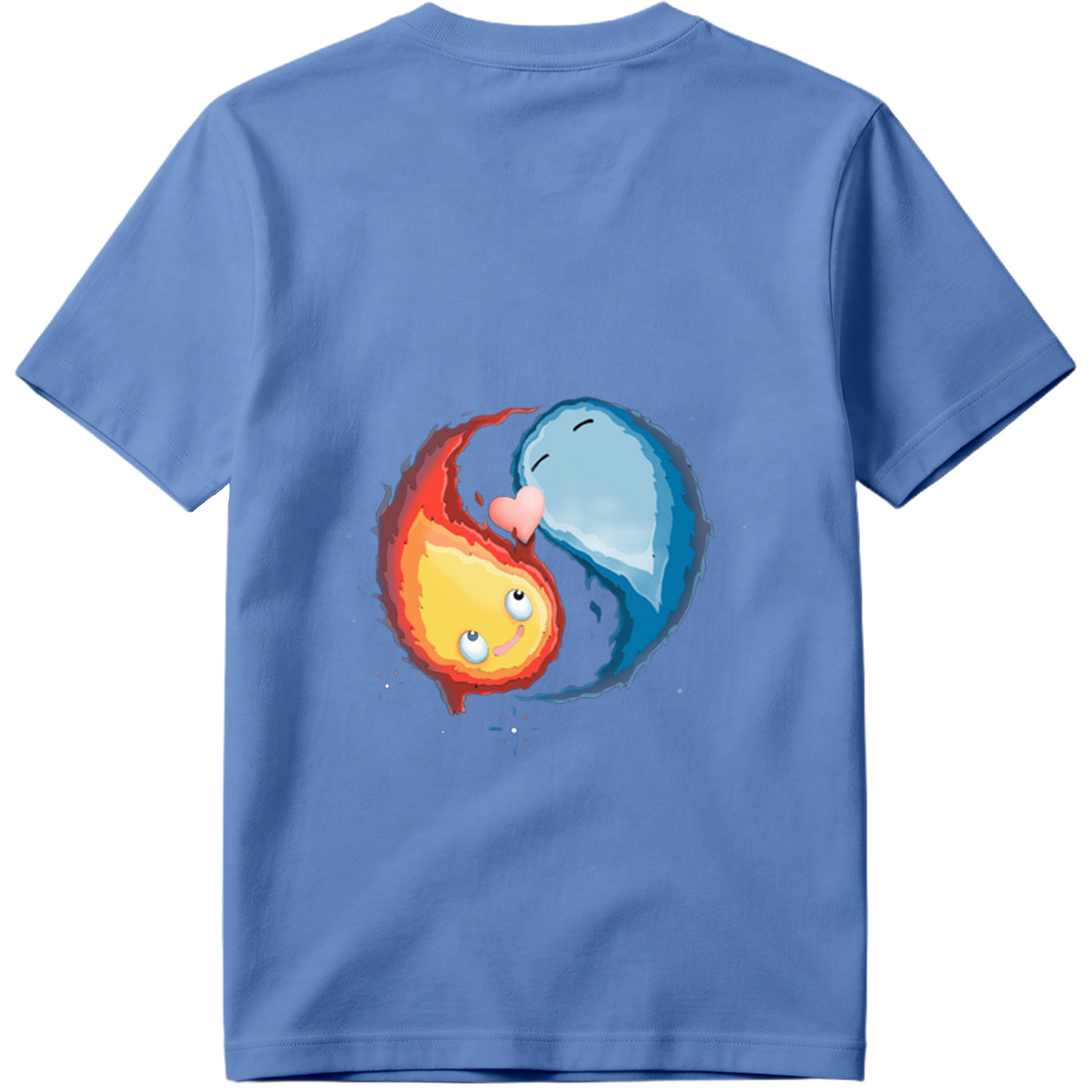 Yin Yang Fire and Ice Characters in Space - Tee