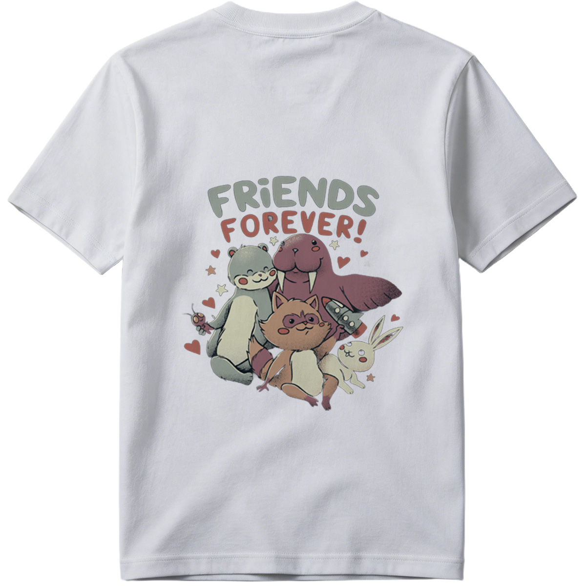 Friends Forever: Otter, Walrus, Cat, and Rabbit - Tee