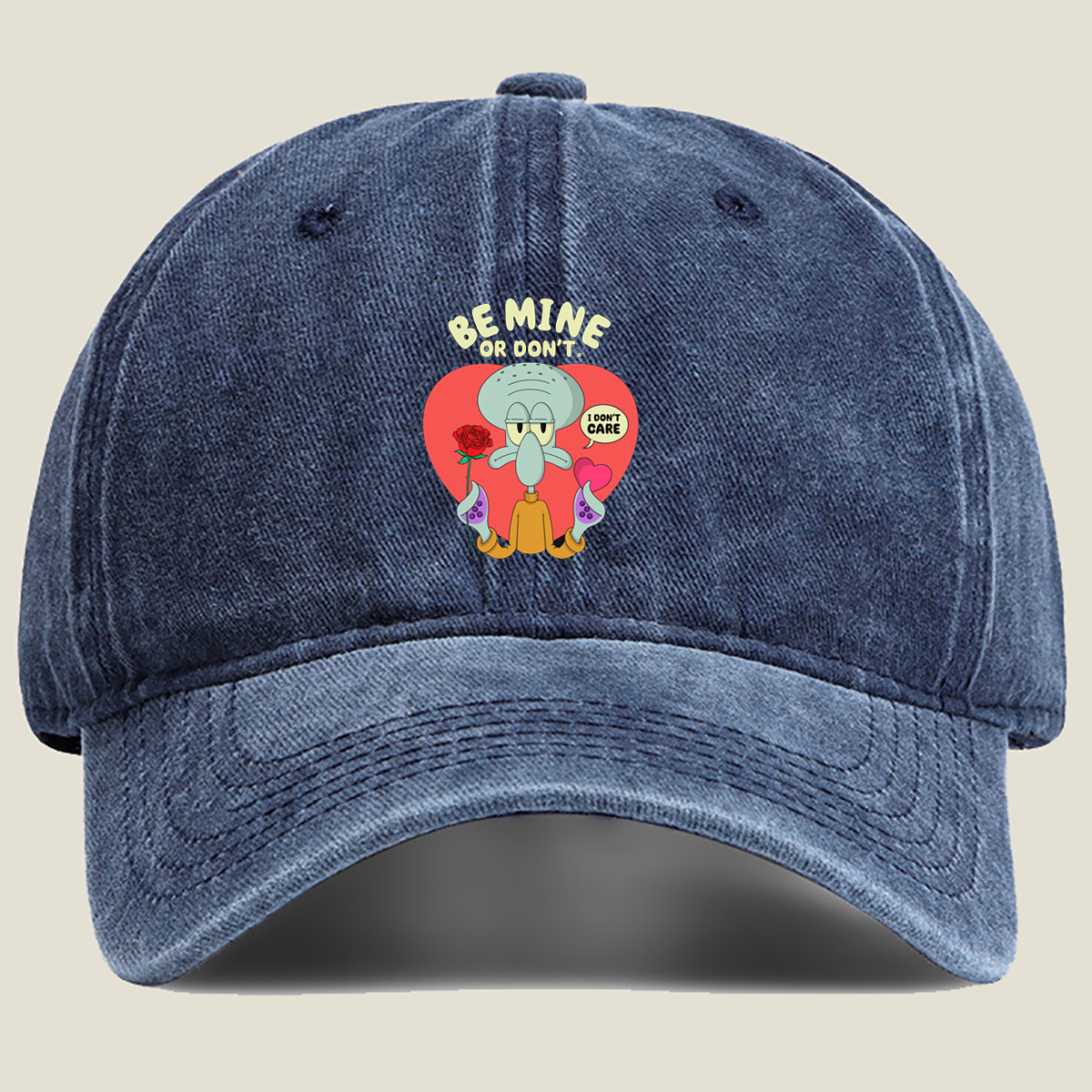 Squidward Be Mine or Don't - Washed Denim - Baseball Cap