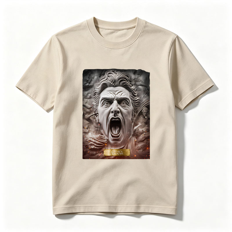 Dumbledore's Advocate: A Dramatic Portrait of Albus Dumbledore in Stone Relief - Tee