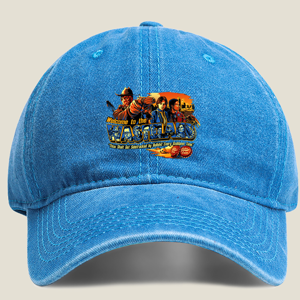 Fallout: Welcome to the Wasteland – Vault Dweller, Ranger, and Companion - Washed Denim - Baseball Cap