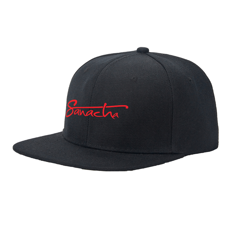 Flat Brim Baseball Cap Sanacha Signature Logo Print Streetwear Underground Skate Style for Basketball Court Skate Park Urban Lifestyle Hip Hop Riders and Streetwear Enthusiasts