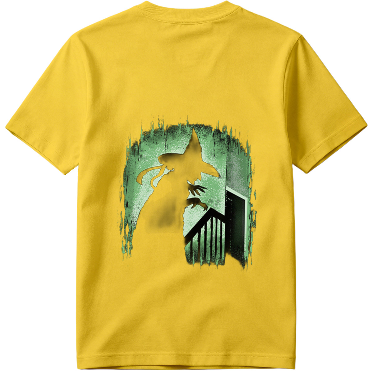 Witch Silhouette in Green Glow - Tee