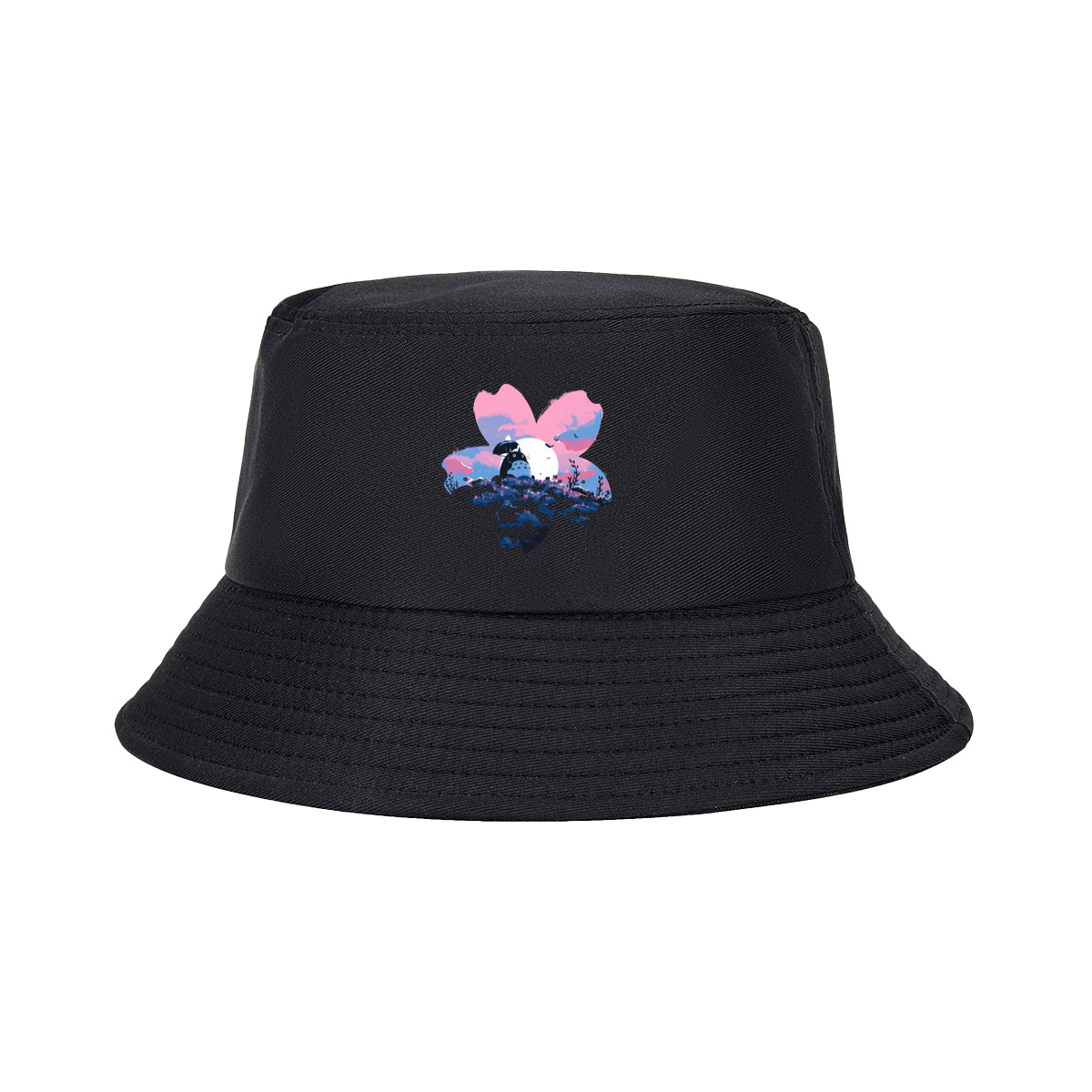 Totoro Under Cherry Blossom Moon - Fisherman's Hat
