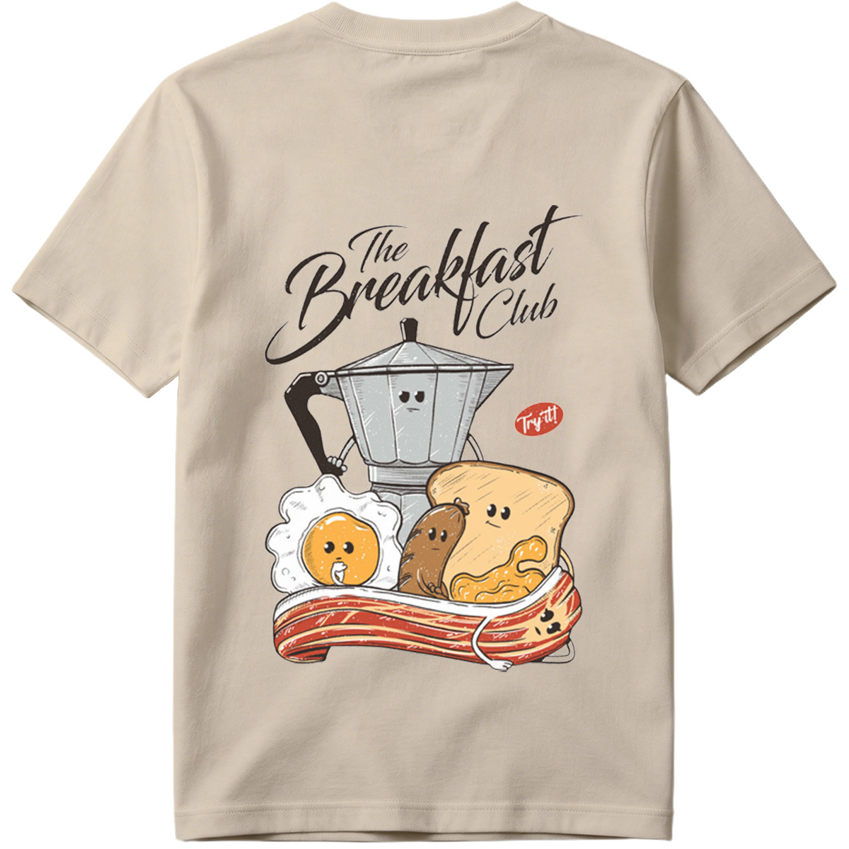 The Breakfast Club: Coffee Pot, Egg, Sausage, Toast, and Bacon - Tee