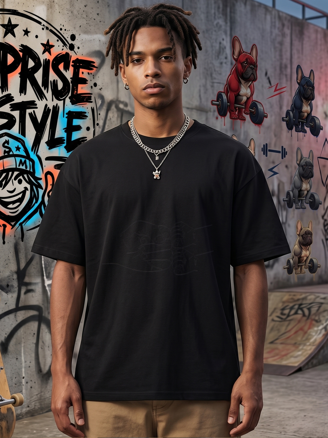 Men's Printed T-Shirt with Abstract Line Art Design, Casual Round Neck Lightweight Breathable Summer Short Sleeve T-Shirt for Everyday Wear, Outdoor Activities, and Urban Lifestyle, Suitable for Young Adults and Trend-Focused Men