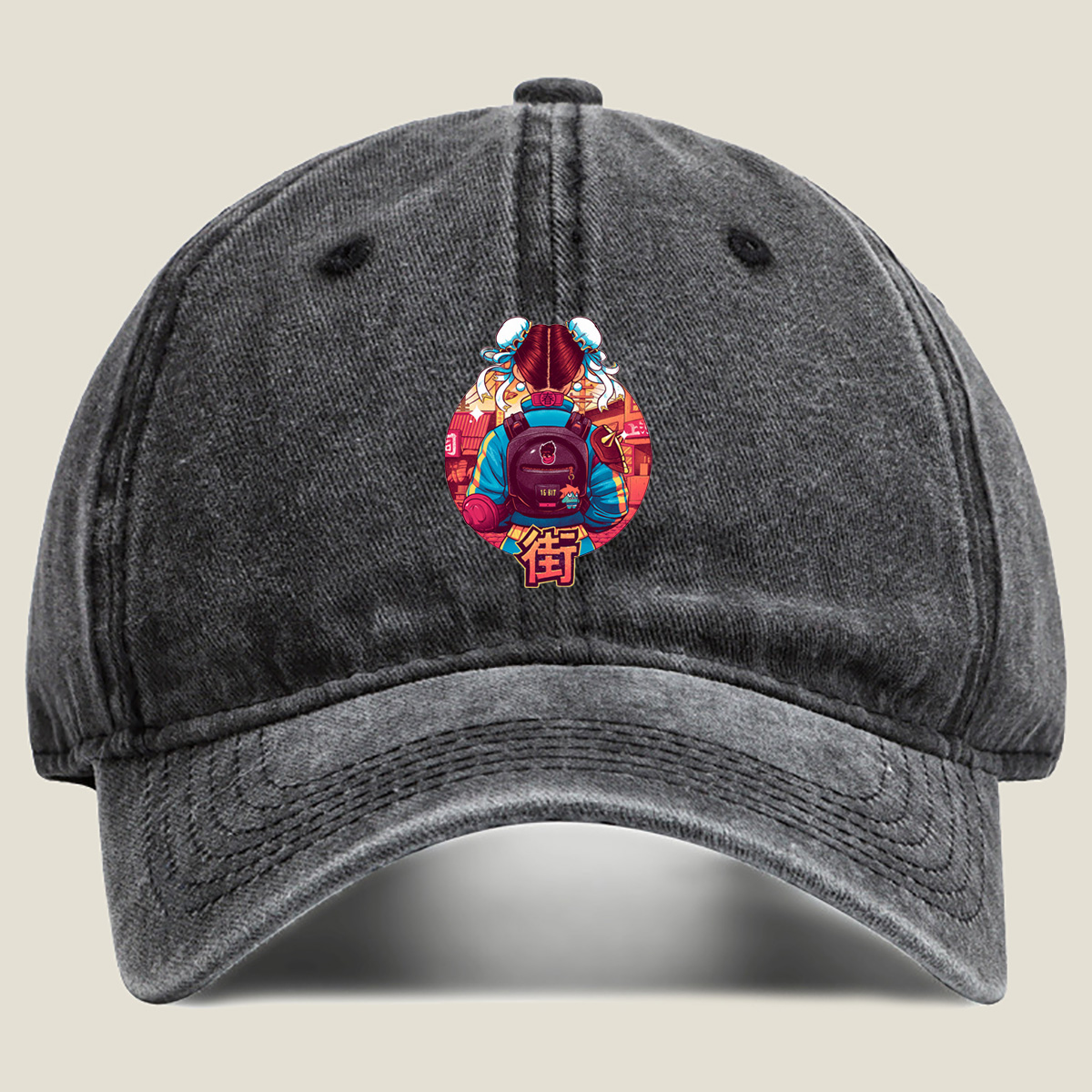 Street Fighter: Chun-Li - Washed Denim - Baseball Cap