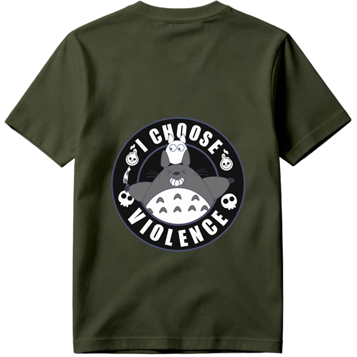 Totoro and Little Totoro - I Choose Violence - Tee