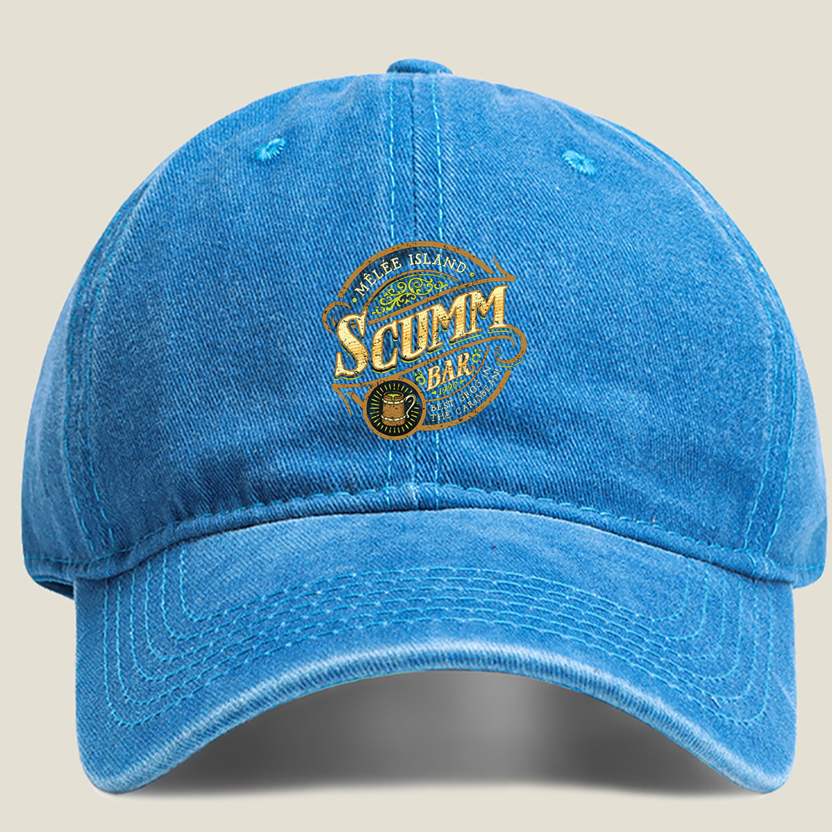 Scumm Bar - Melee Island 1990 - Washed Denim - Baseball Cap
