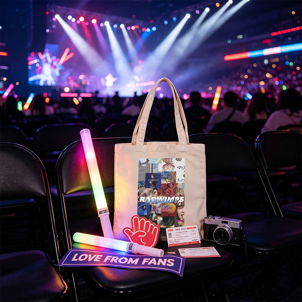 RADWIMPS Collage Artwork Featuring Band Members and Vibrant Visual Elements - Canvas tote bags