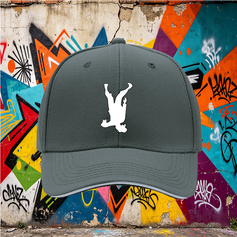 Unisex Classic Sandwich Hat with Zombie Silhouette Print - Perfect for Halloween, Outdoor Events, and Casual Wear - Ideal for Adults Who Love Horror Themes and Unique Fashion Statements