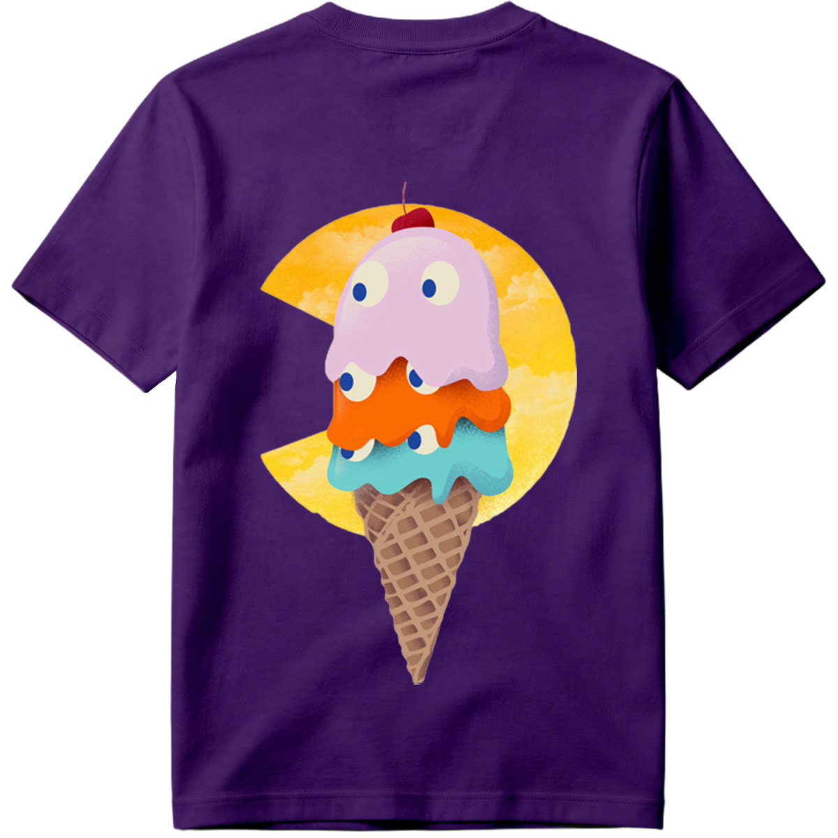 Pac-Man Ice Cream Cone - Tee