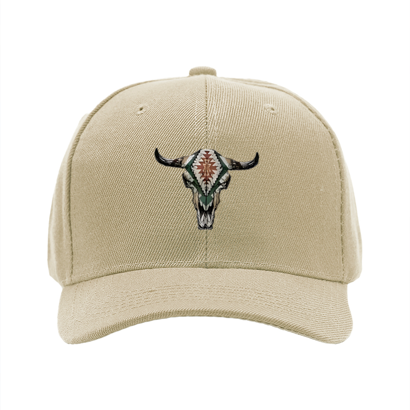 1pc New Baseball Cap with Bull Skull Tribal Print Design Unisex Adjustable Hat for Outdoor Activities and Casual Wear Suitable for Adults and Teens