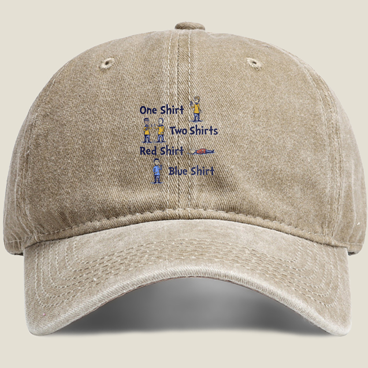 Star Trek: One Shirt, Two Shirts, Red Shirt, Blue Shirt - Washed Denim - Baseball Cap
