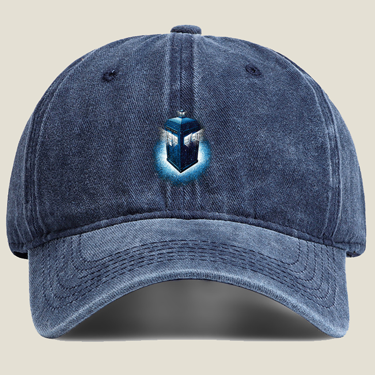 TARDIS in Space - Washed Denim - Baseball Cap