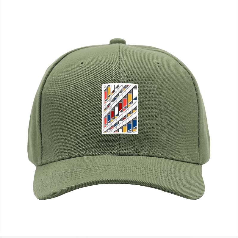 1pc New Baseball Cap with Geometric Building Print Design Unisex Adjustable Hat for Outdoor Activities Urban Fashion Adults Casual Wear Street Style Accessory