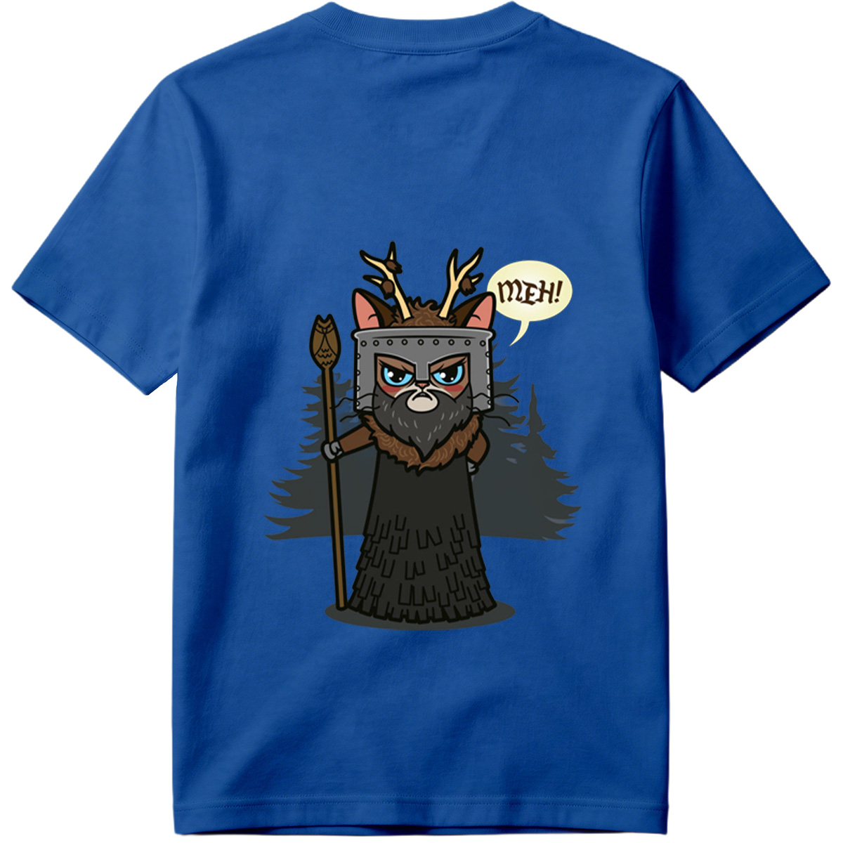 Cat Warrior with Antlers and Spear: 