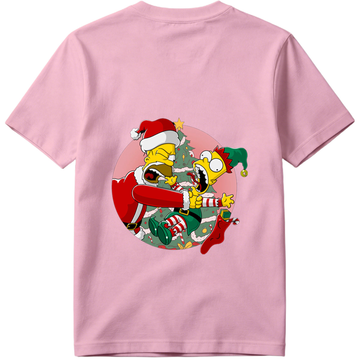 Simpsons Christmas Chaos: Homer and Bart in Holiday Hijinks - Tee