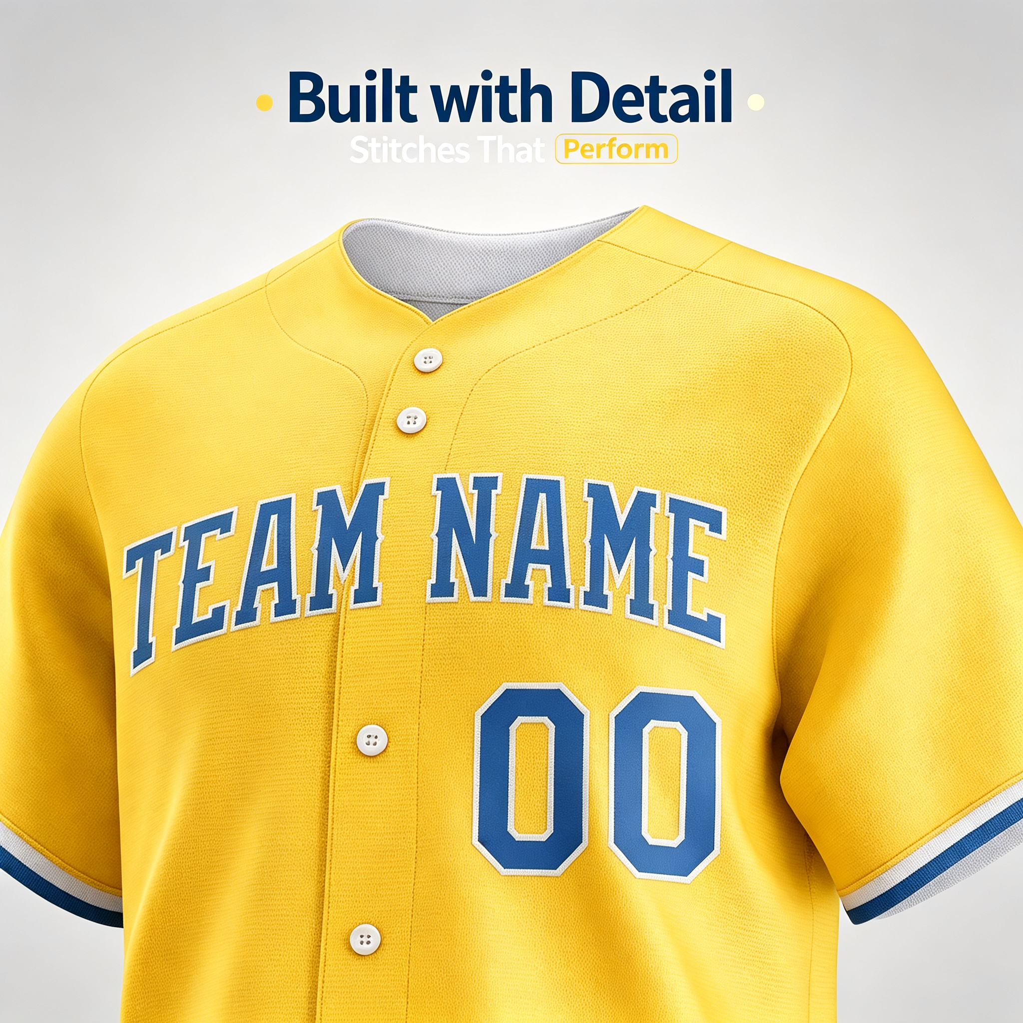 Custom Printed Boston City Marathon Style Baseball Jersey Yellow Short Sleeve Button Down Shirt for Men and Women