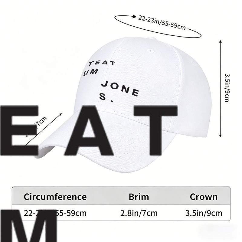 Unisex Classic Baseball Cap with TEATUM JONES Logo Print - Stylish Sun Protection Hat for Outdoor Activities, Perfect for Urban Fashion Lovers and Casual Wear Enthusiasts