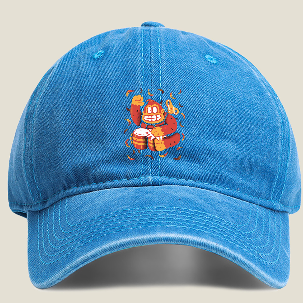 Donkey Kong: Banana Bash - Washed Denim - Baseball Cap