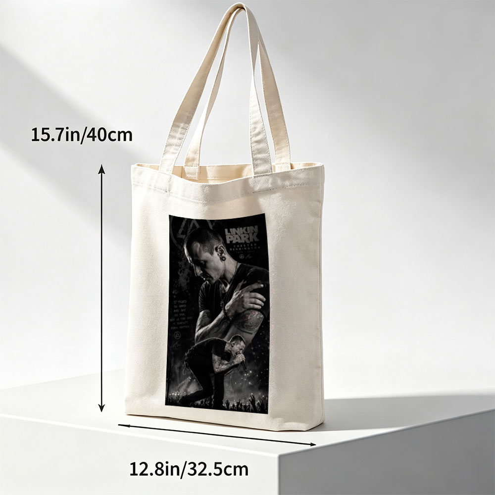 Linkin Park Chester Bennington Tribute - Emotional Performance and Portrait in Black and White - Canvas tote bags