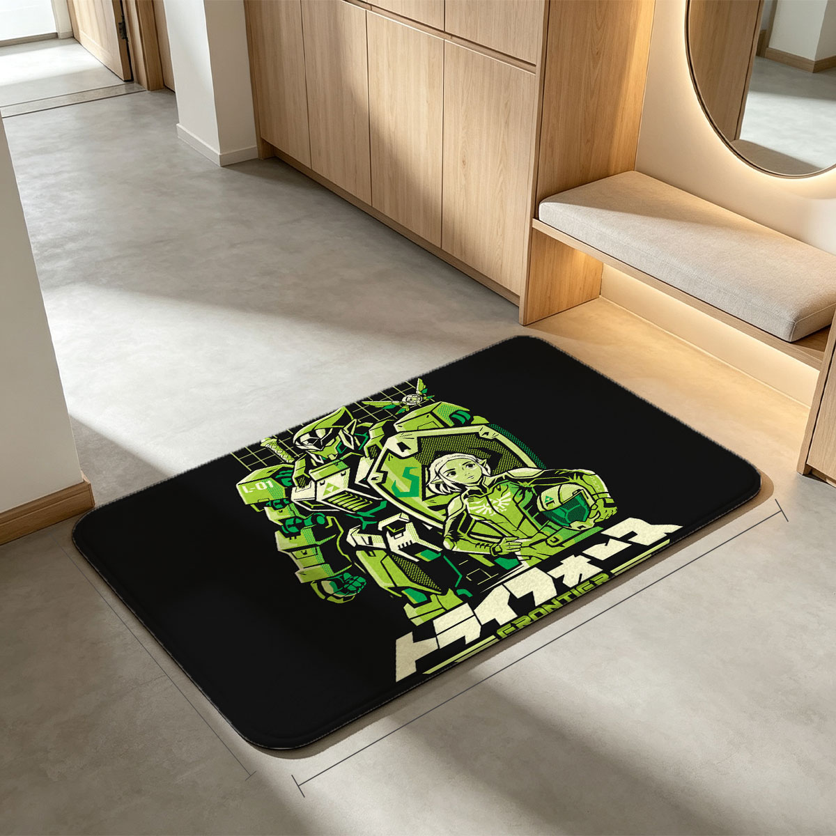 Transformers Frontier: Link and Zelda in Mecha Armor - Flannel floor mat