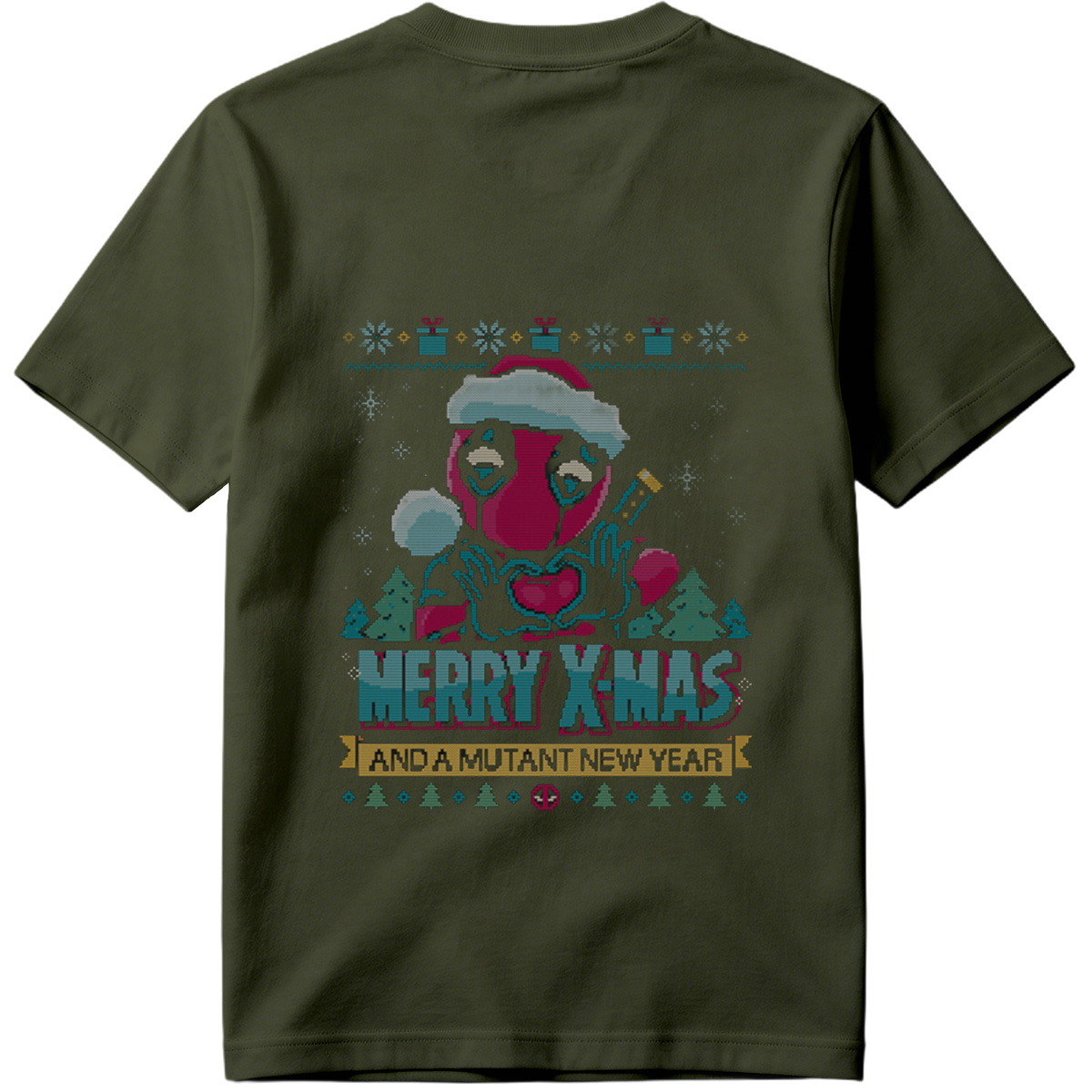 Deadpool Christmas Sweater: Merry X-Mas and a Mutant New Year - Tee