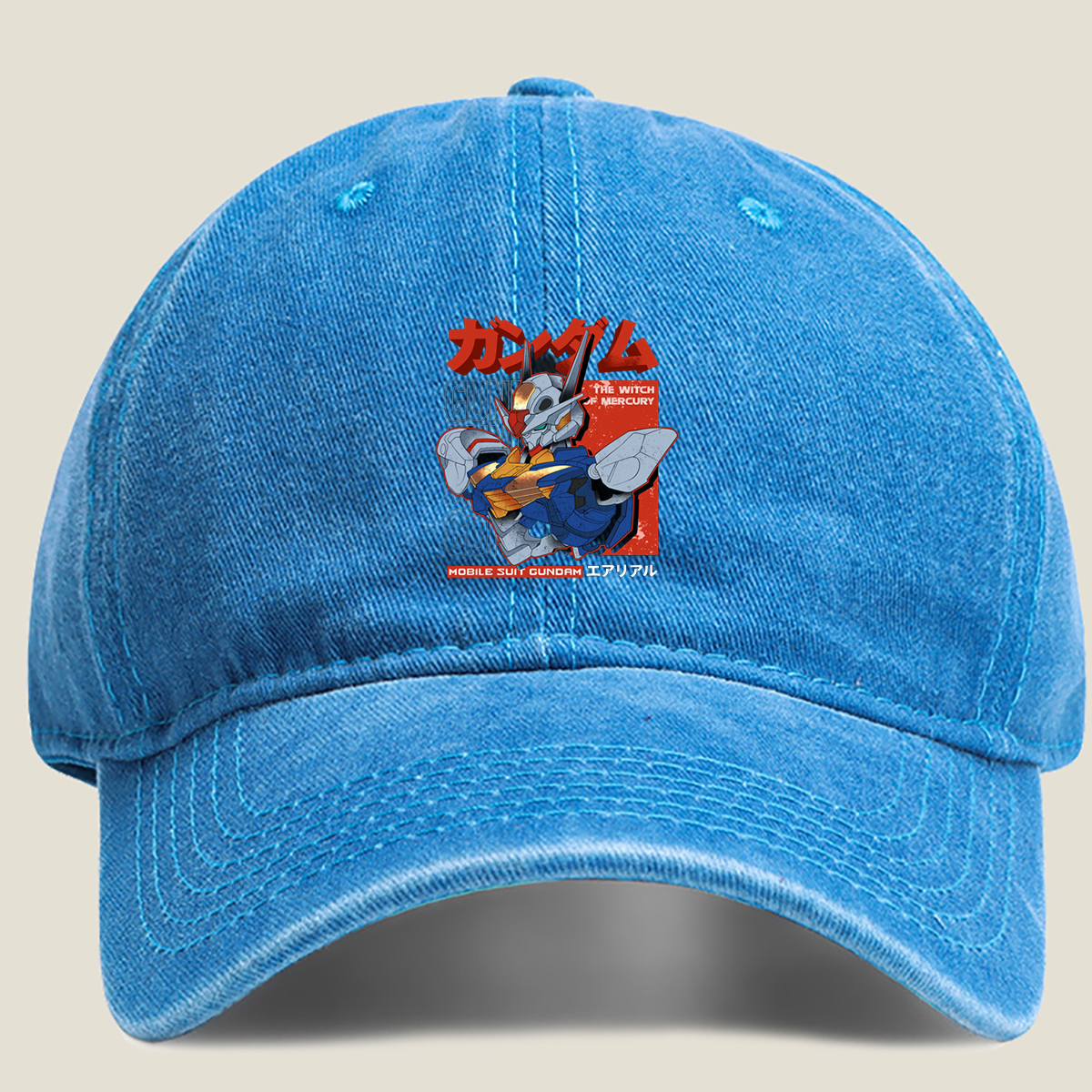 Mobile Suit Gundam: The Witch of Mercury - Aerial - Washed Denim - Baseball Cap