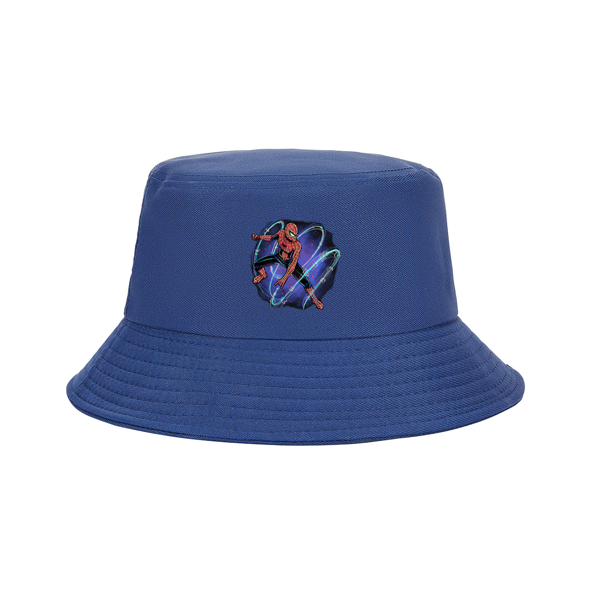 Spider-Man in Action with Dynamic Web Swirls - Fisherman's Hat