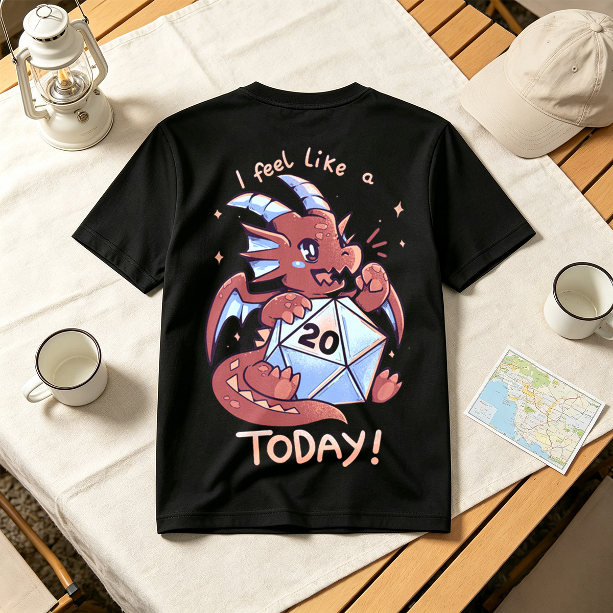 Dragon with D20 Dice - 