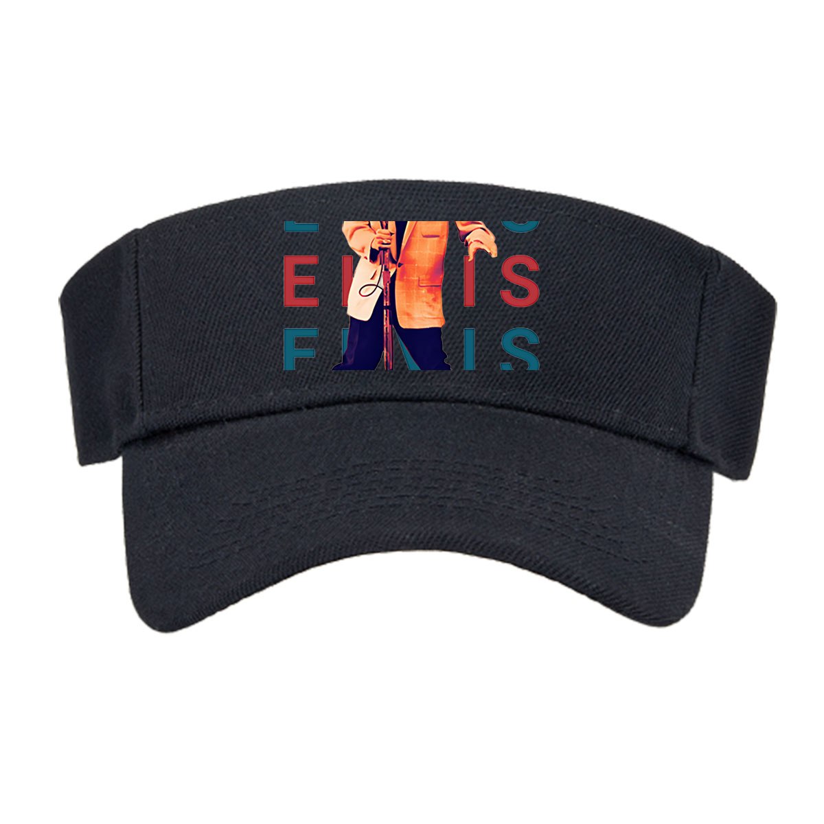 Elvis Presley Performing on Stage with Microphone -  Visor cap