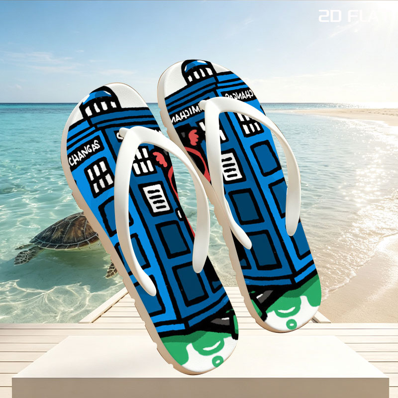 Rick and Morty's Chimichanga TARDIS Adventure -  flip-flops