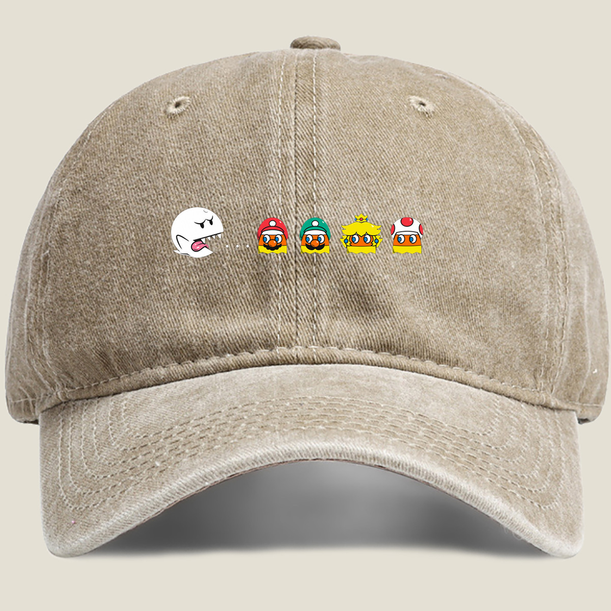 Mario Characters vs. Boo - Washed Denim - Baseball Cap