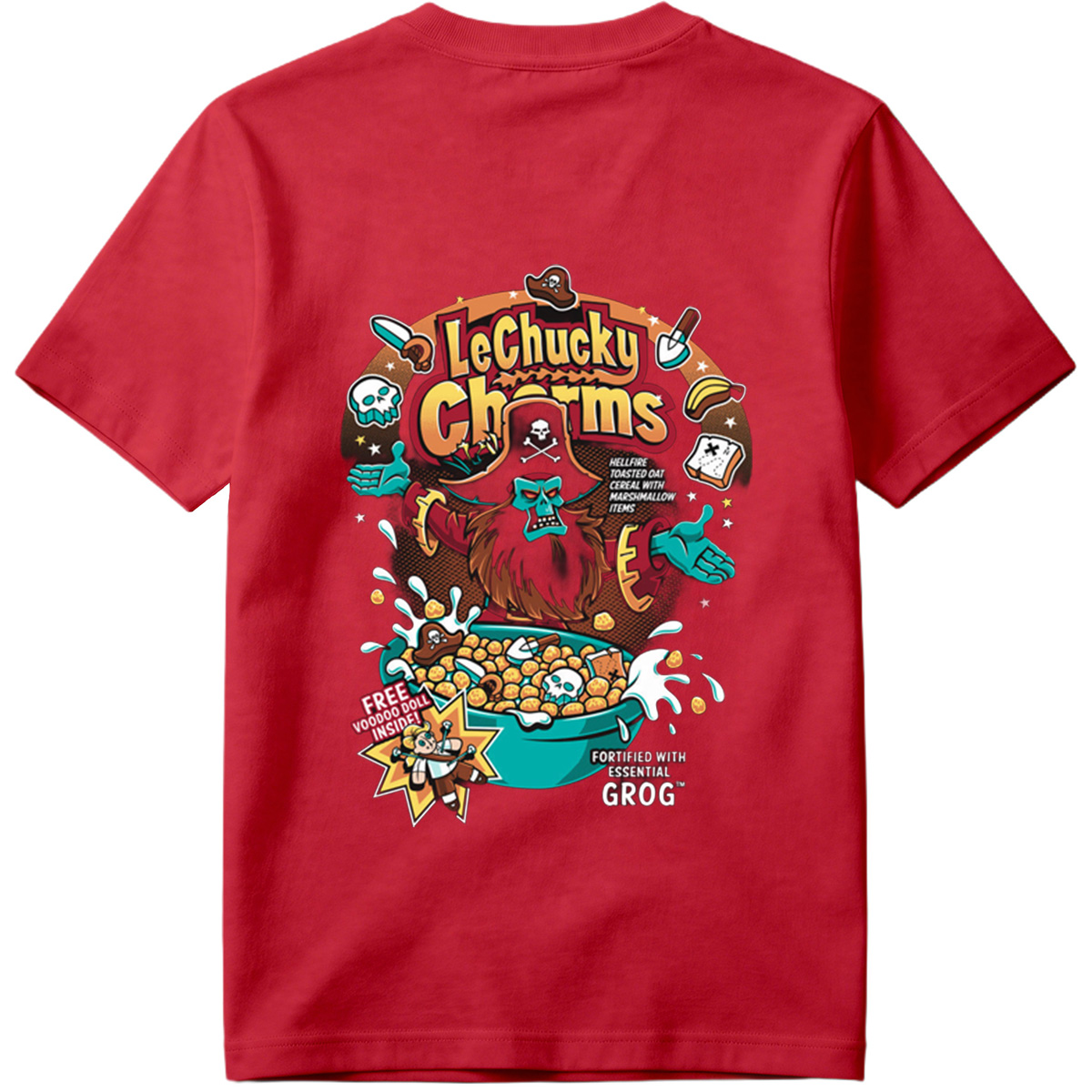 LeChucky Charms: Hellfire Toasted Oat Cereal with Voodoo Doll and Grog - Tee