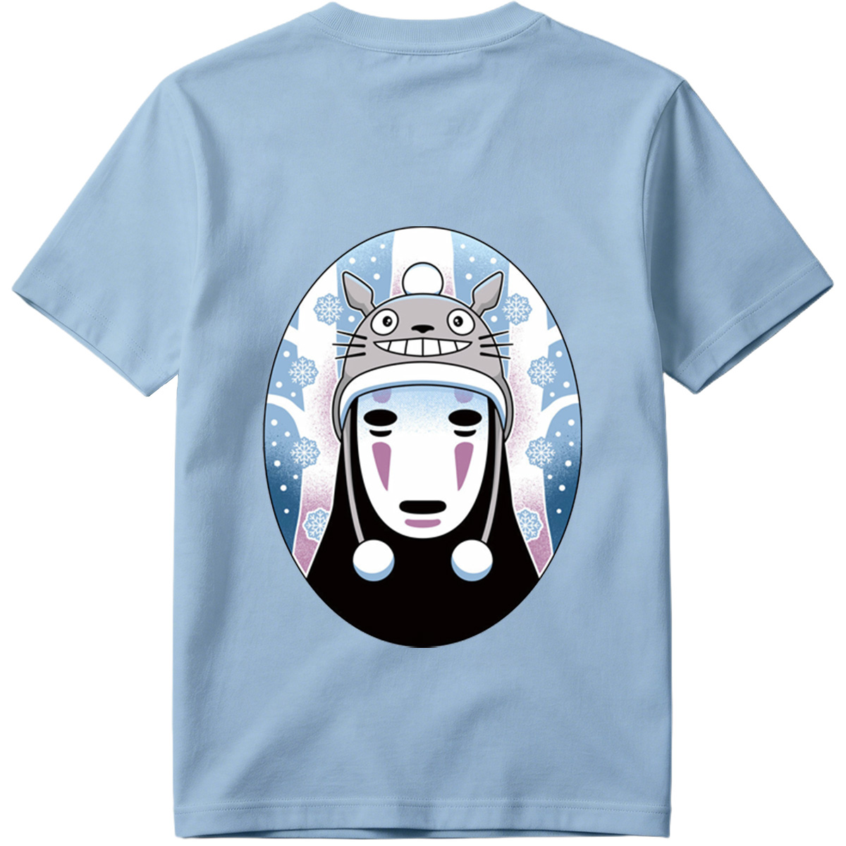 Totoro and No-Face Winter Fusion - Tee
