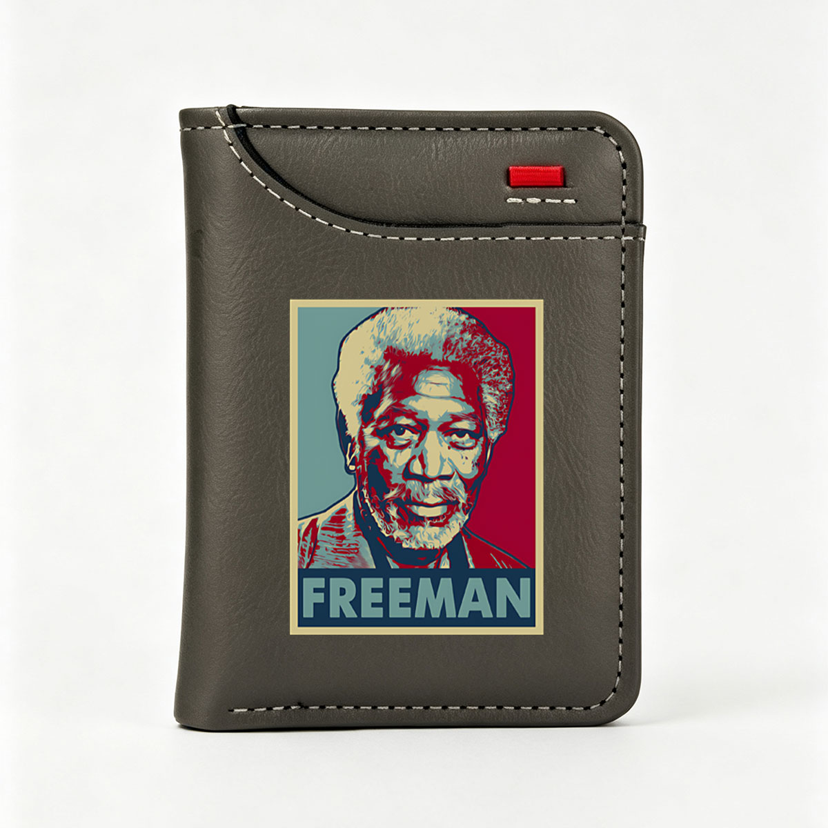Morgan Freeman Portrait in Pop Art Style - Vertical Style Wallet