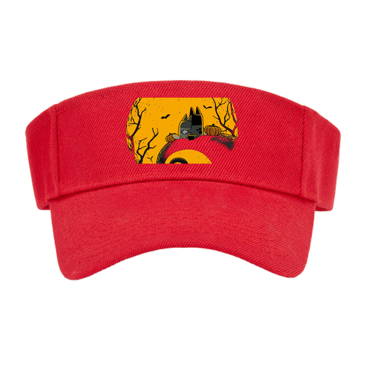 Pusheen the Cat in Halloween Moonlight with Pumpkins and Bats -  Visor cap