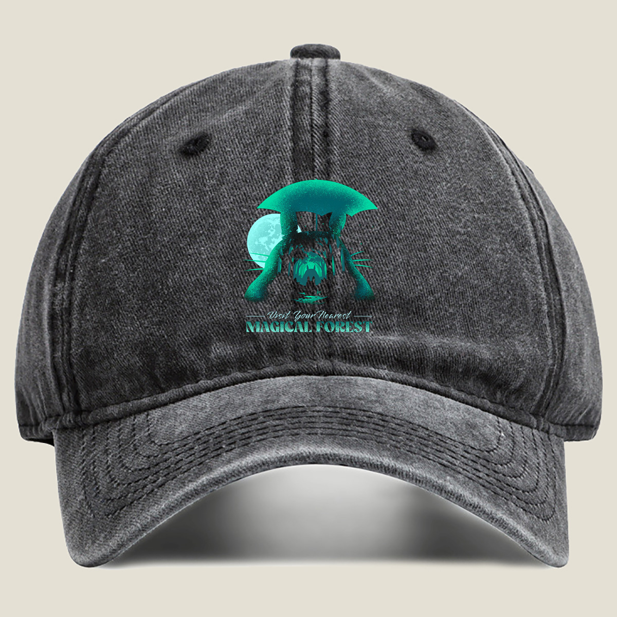 Visit Your Nearest Magical Forest - Washed Denim - Baseball Cap