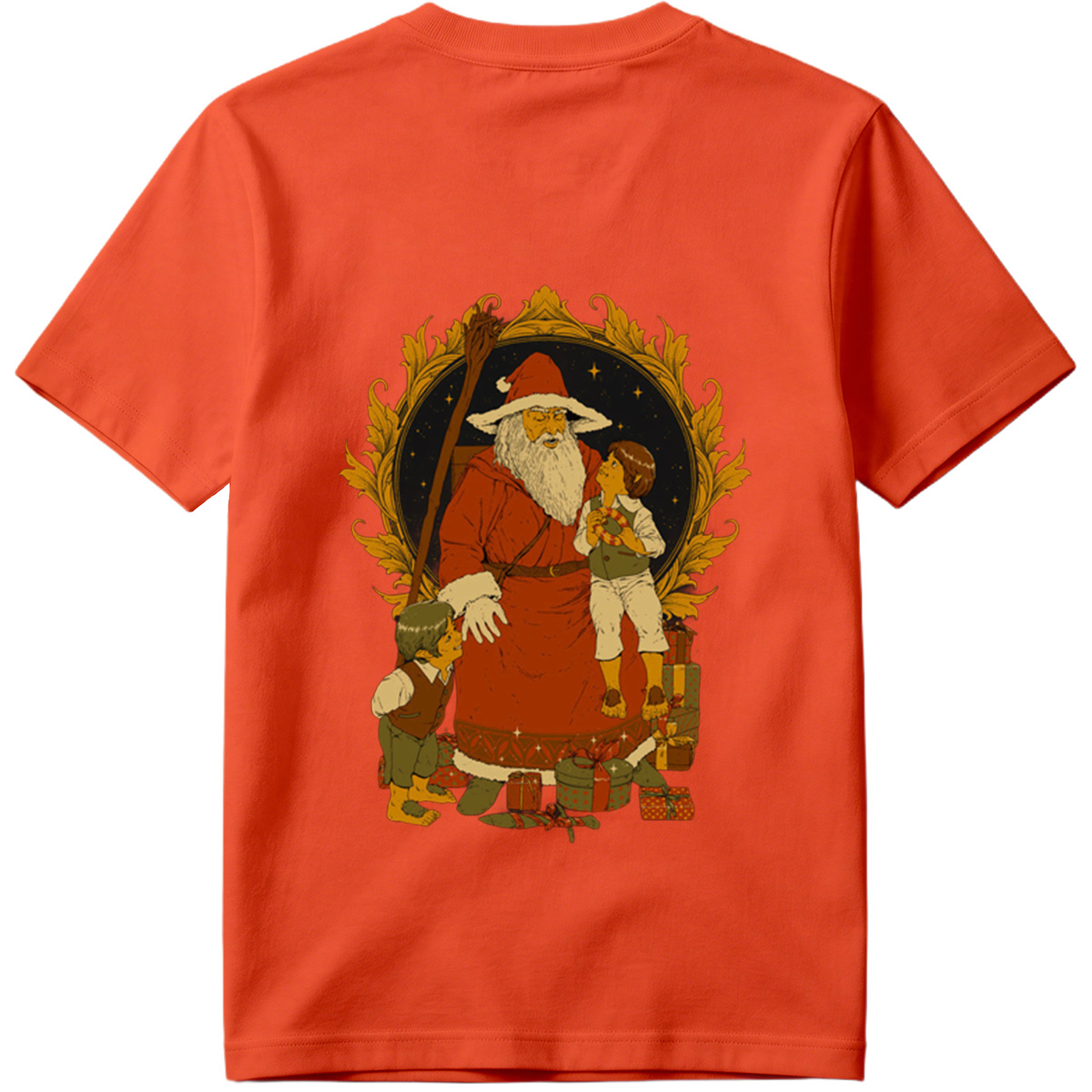 Santa Claus with Children and Gifts - Tee
