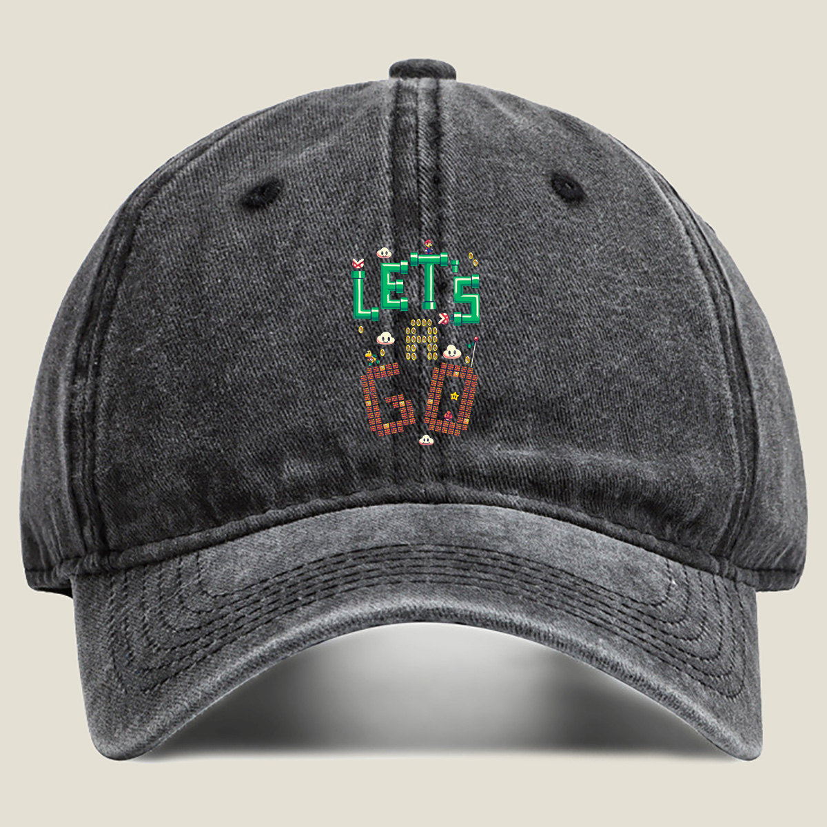 Super Mario: Let's Go! - Washed Denim - Baseball Cap