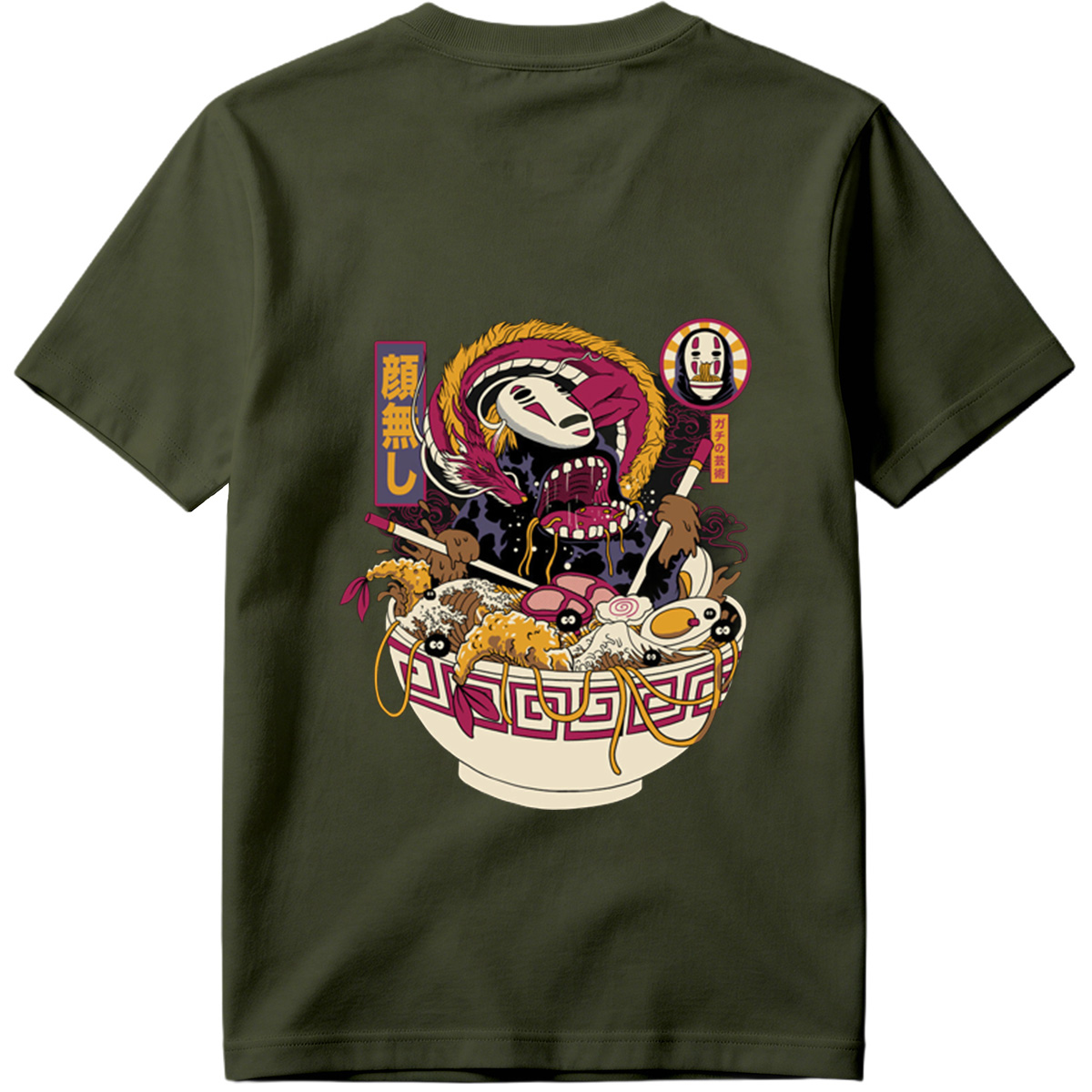 No-Face Ramen: Spirited Away Fusion Art - Tee