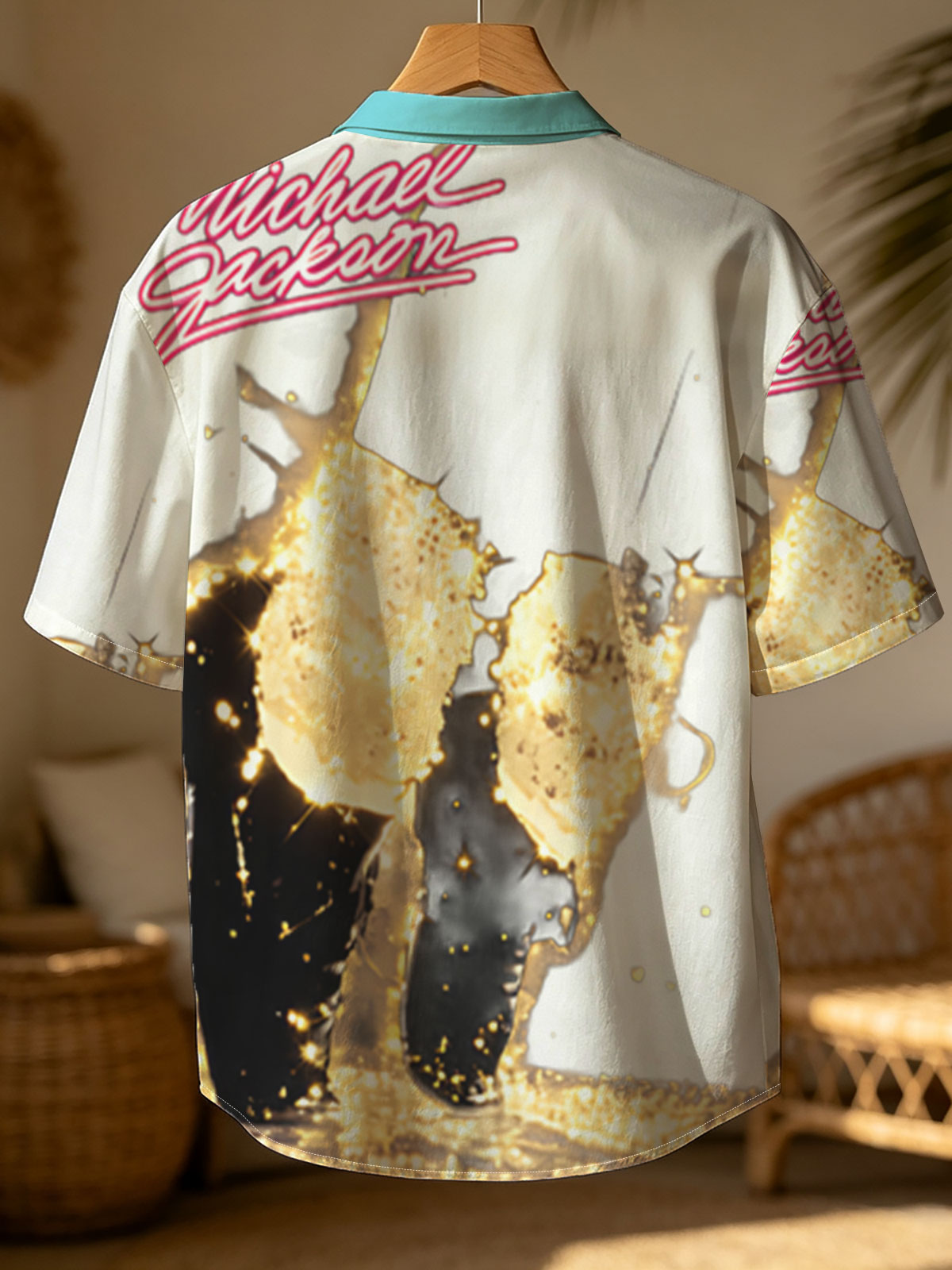 Michael Jackson: Iconic Dance Pose with Glittering Effects -  Shirt