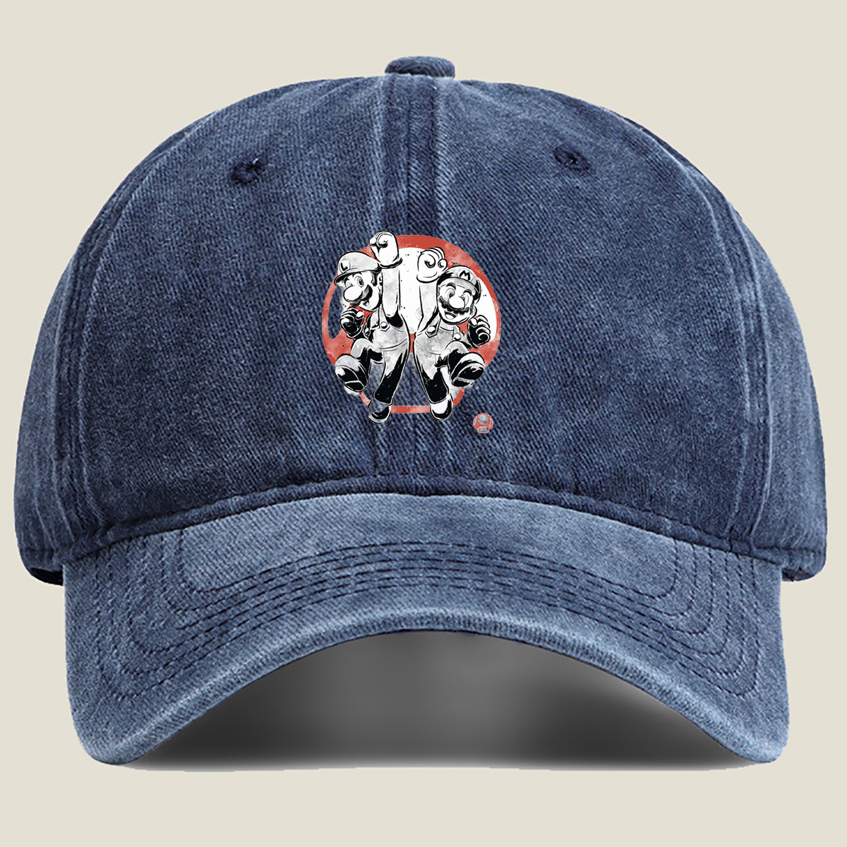 Mario and Luigi: Dynamic Duo - Washed Denim - Baseball Cap