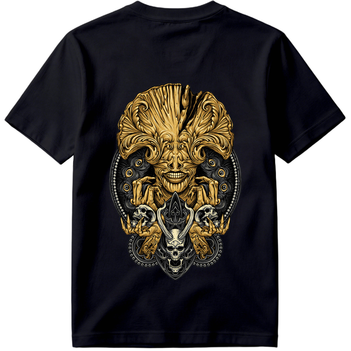 Alien vs. Predator: Golden Xenomorph and Skulls - Tee