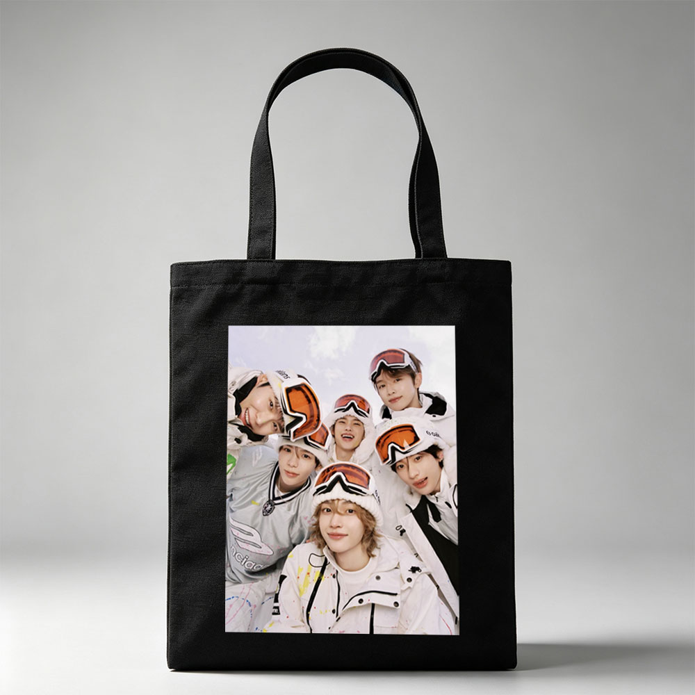 NCT Dream Skiing Adventure in Winter Wonderland Group Photo - Canvas tote bags